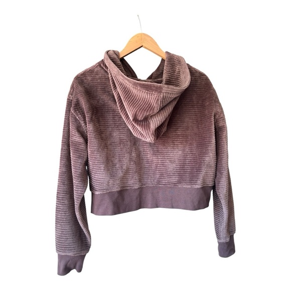 nuuds Full Zip Ribbed hoodie Chocolate Brown Size M - Picture 5 of 10